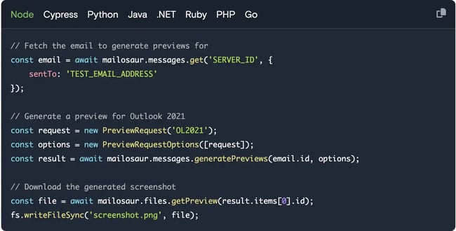 Mailosaur API
