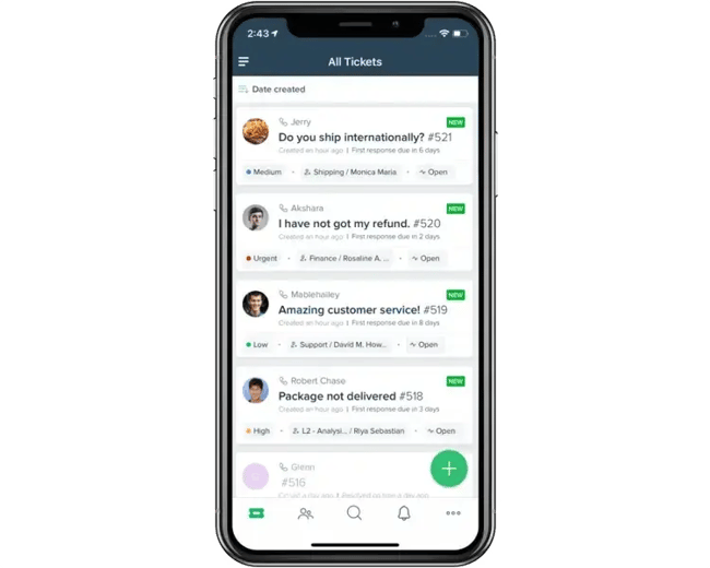 freshdesk mobile customer service app
