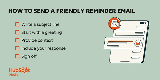 friendly reminder email how to