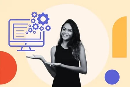 Woman with best ai presentmaker graphic