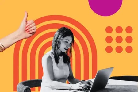 woman explores email open rates