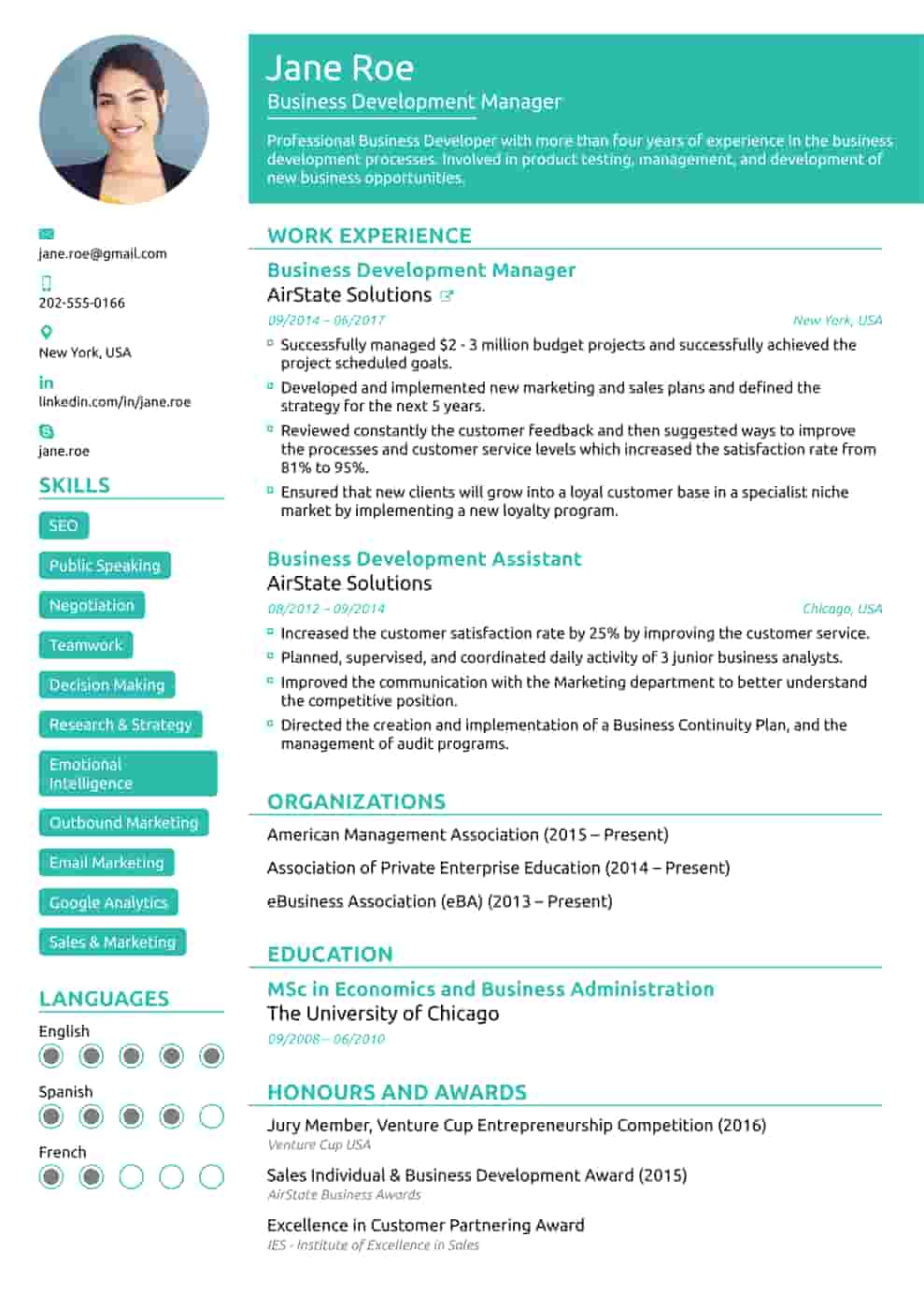 functional resume template