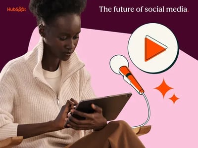 A woman checks social media on her tablet; Future of Social Media