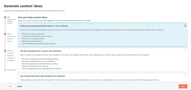generate content ideas