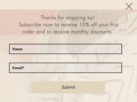 Attract customers using a discount example: NGO Bolingo CTA
