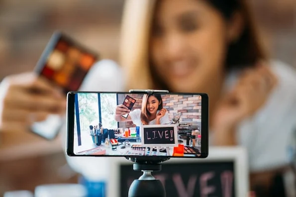 An influencer hosting her first Instagram Live to increase followers and brand awareness.