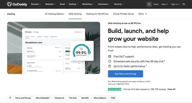 godaddy web hosting for small businesses