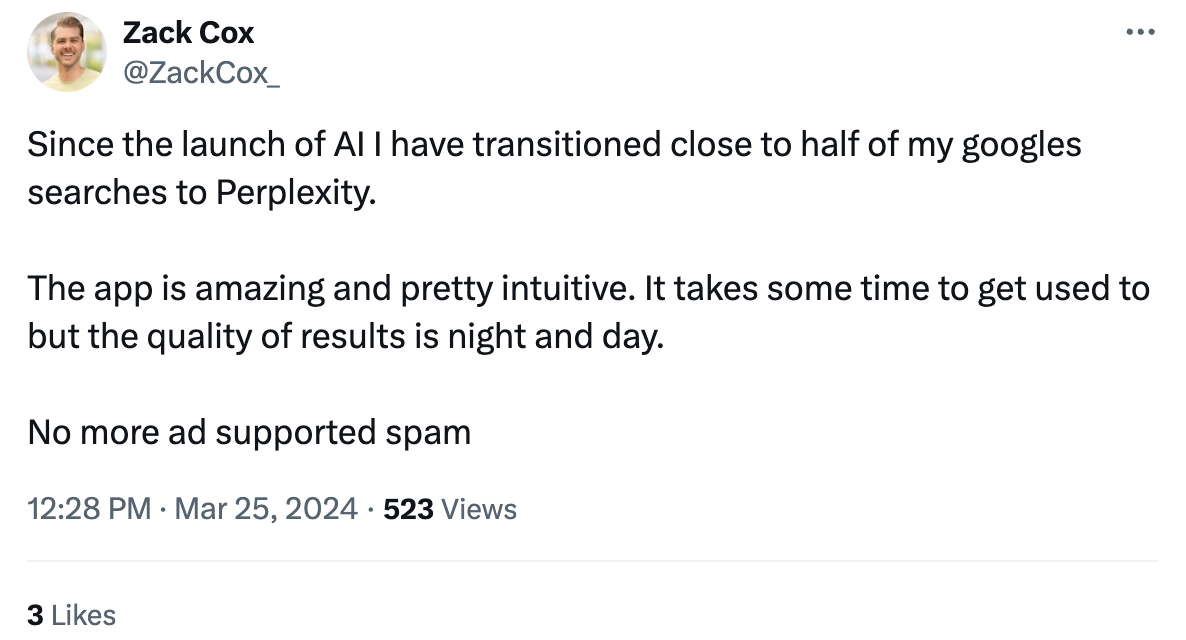 google vs perplexity