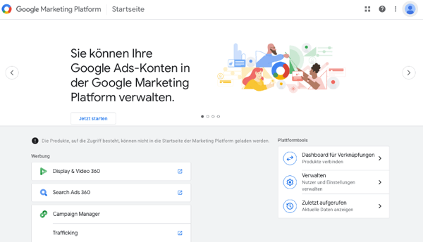 google-marketing-plattform-konto-anlegen