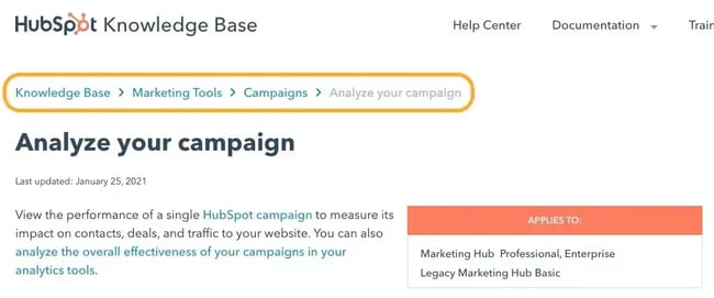 hubspot : analyze your campaign
