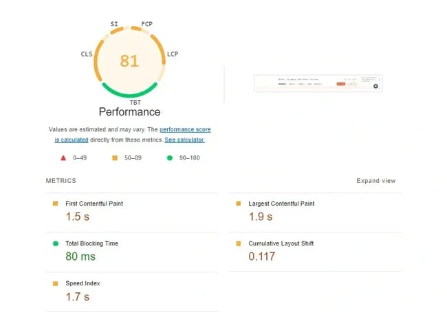  Page loading speed via HTML