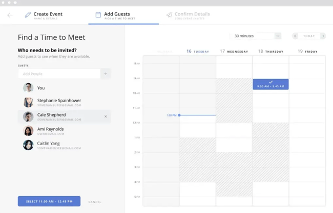group scheduling software calendar is a simple meeting scheduling tool