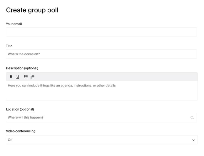 group scheduling software doodle offers a polling feature to coordinate meeting availability.