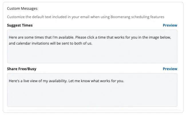 Scheduling tool online example: Boomerang