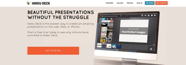 canva visual presentation tool best presentation software: haiku deck