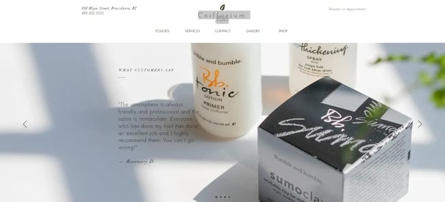hair salon website, Coiffurium