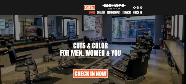 hair salon website, bishop cutscolor