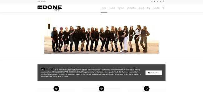 hair salon websites, Undone