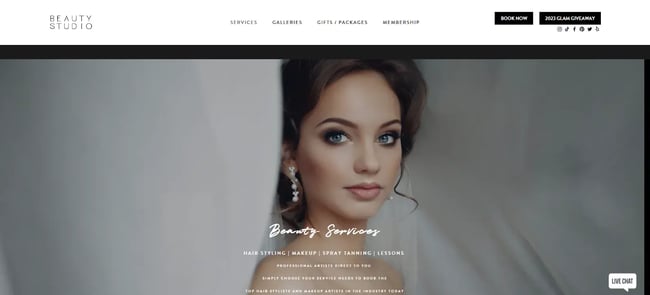 hair salon websites, beauty studio