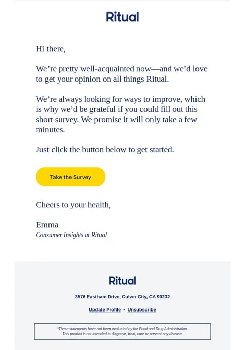 healthcare email examples, ritual