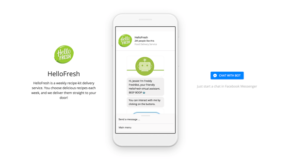 hellofresh conversational marketing example