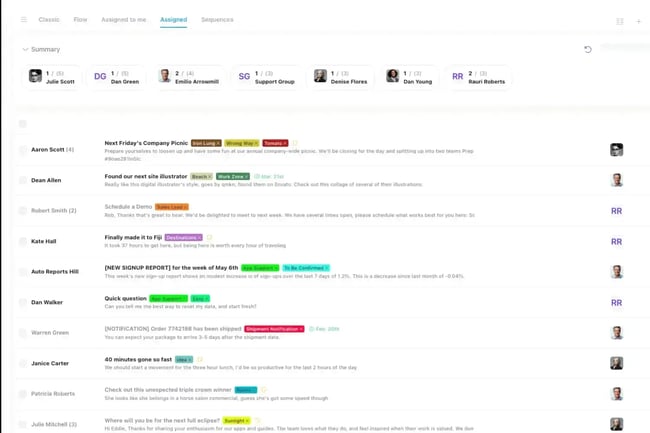 helpmonks shared mailbox management tool interface with self-hosting capabilities and email organization