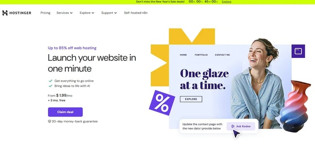 hostinger, website hosting for nonprofits