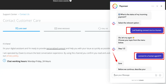 how AI-powered chatbots detect sentiment and escalate to human agents