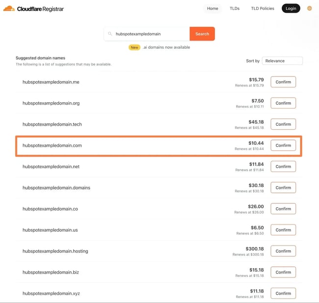 how much a domain name costs at cloudflare registrar