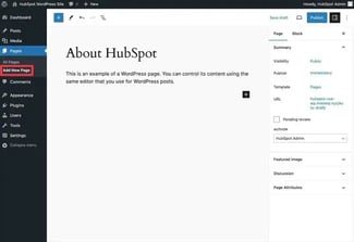 how to add a new page in wordpress.1