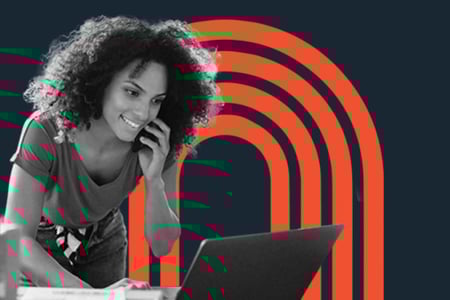 how to add keywords to wordpress: image shows person on their laptop 