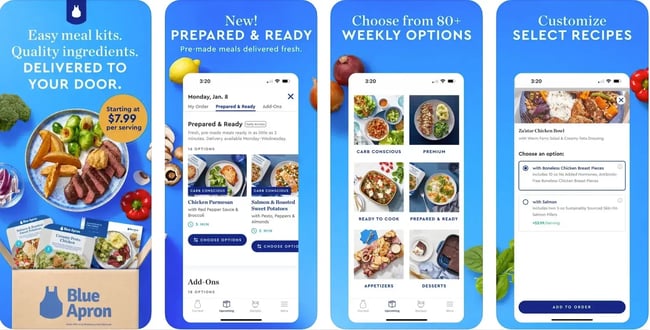 how to convert a website into an app, blue apron