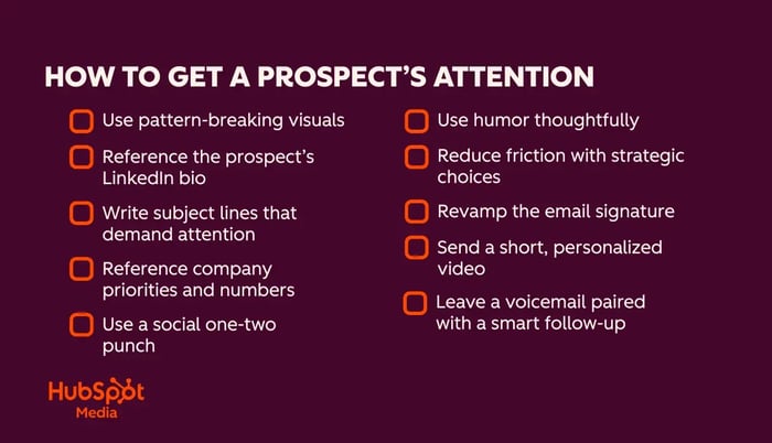 how to get a prospects attention, tips