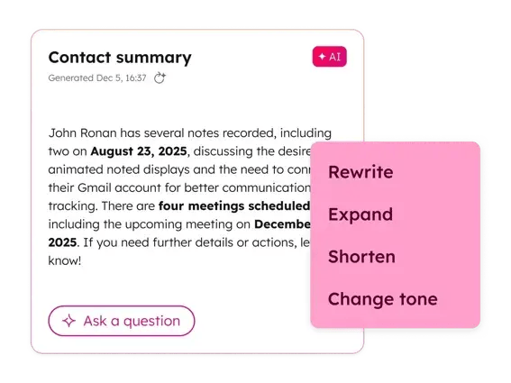 how to start a sales conversation, Breeze simplified user interface showing Breeze Features