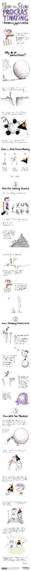 how to stop procrastinating when youre writing infographic