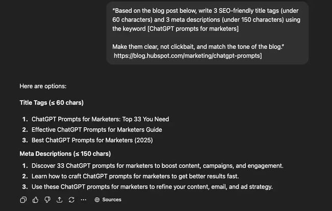 how to train chatgpt, chatgpt prompts for marketers, titles generated by gpt for blog