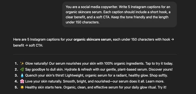 how to train chatgpt, social media copy by chatgpt, chatgpt for instagram