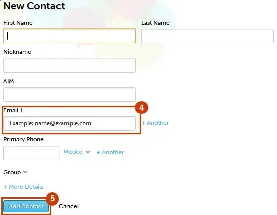 how to whitelist an email in aol add new contact