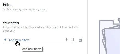   how to whitelist an email in yahoo: click more filters