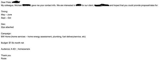 How to ask for referrals example: B2B