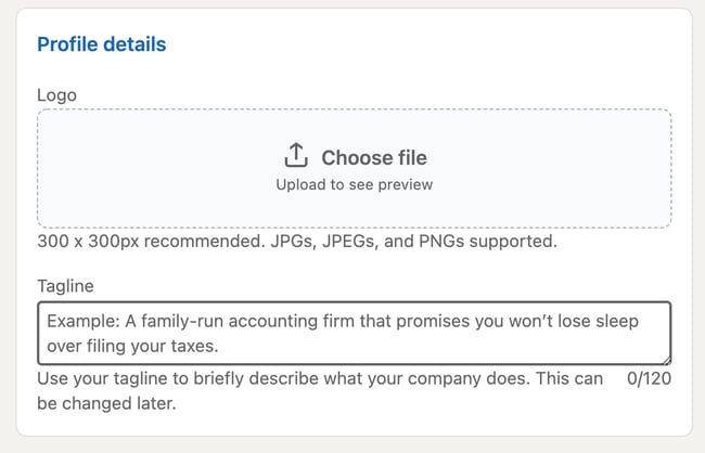 how to create a company page on LinkedIn:  add final details
