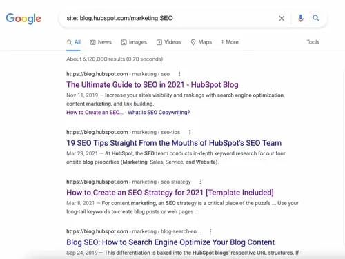 Site search step 3: refine your search