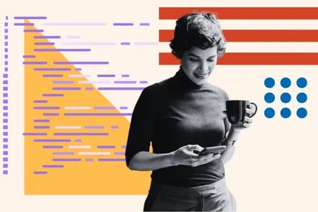 woman makes a website into an app 
