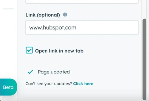 menu option to add html image link to image