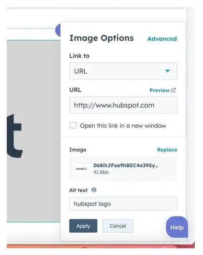 adding html image link to image in blog post