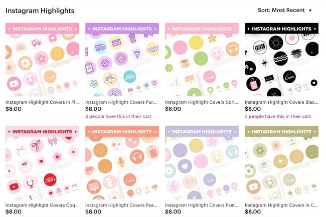 a screenshot of a budget template from an etsy users storefront