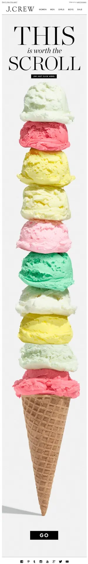 Html email inspiration; J.Crew, this is worth the scroll