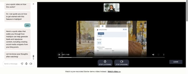 hubspot breeze ai chatbot demo