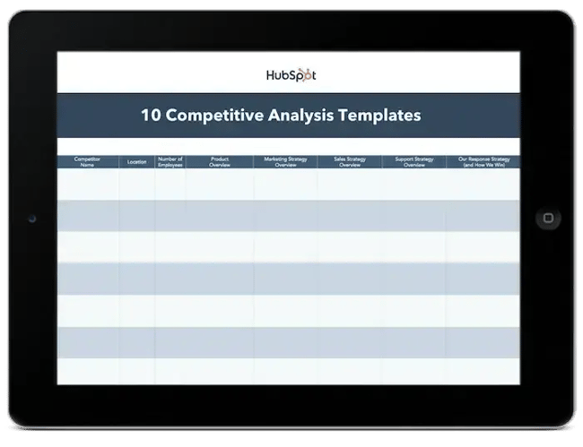 hubspot competitive analysis template