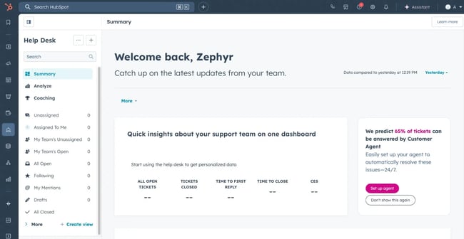hubspot service hub, web-based customer service software